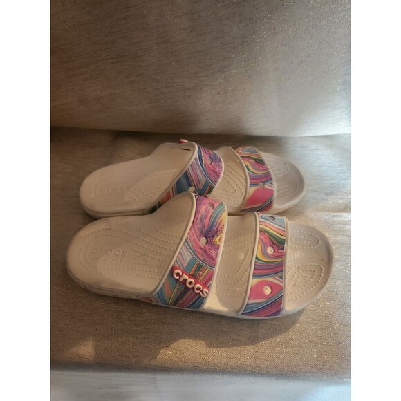 Crocs Out of this World Sandals Multi Swirl 207248 Women Size 11 Men Size 9 - Picture 4 of 7